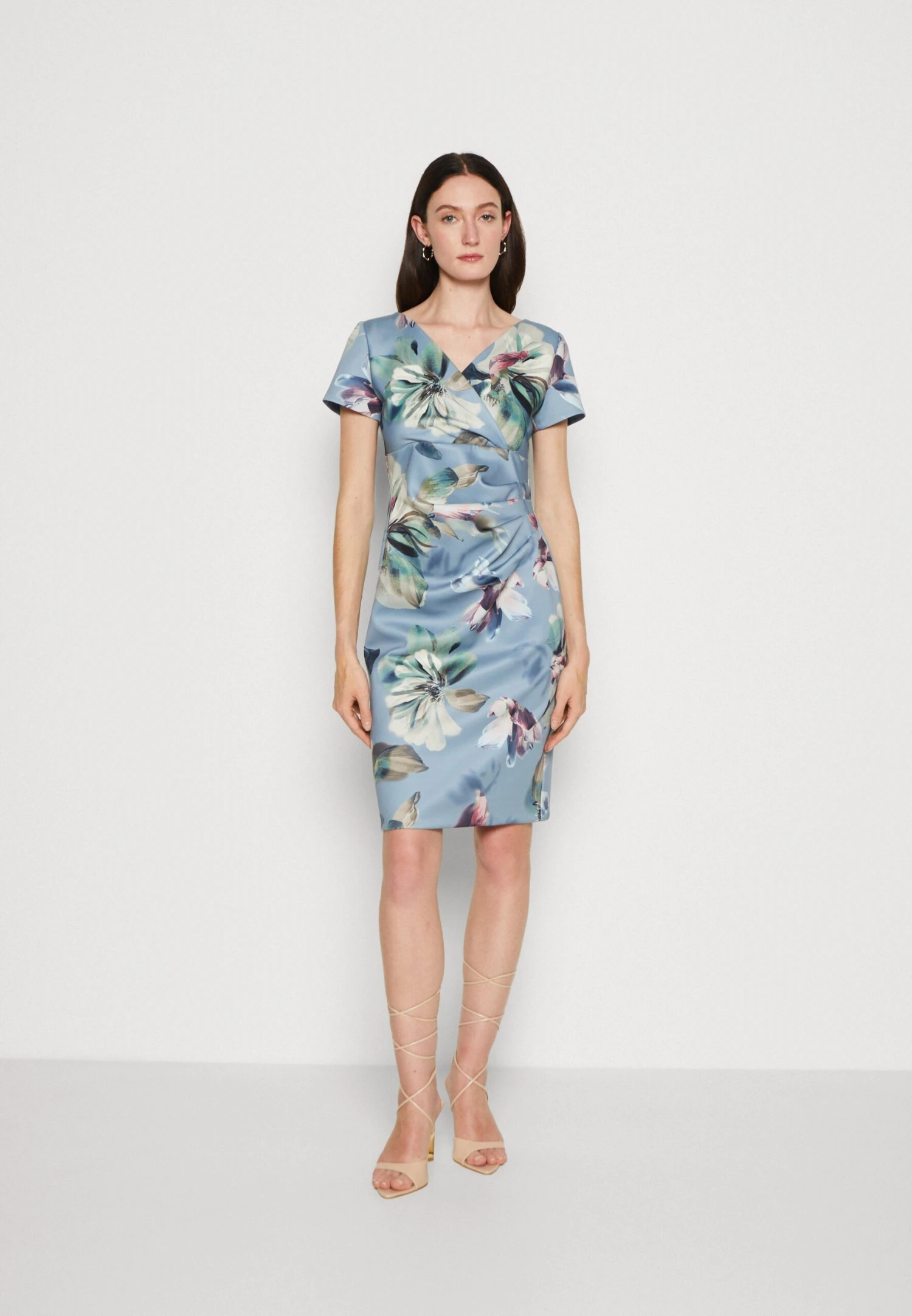 SWING Mit Blumendruck - Jerseyjurk - Rainy Blue/Multi 3 SWING Mit Blumendruck - Jerseyjurk - Rainy Blue/Multi