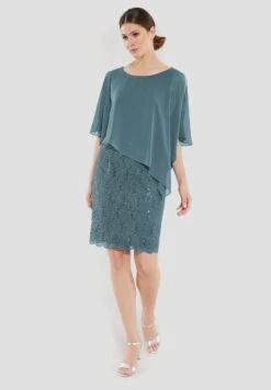 SWING Aus Materialmix - Cocktailjurk - Faded Blue