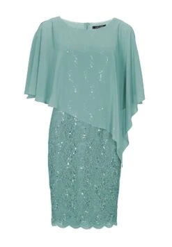 SWING Aus Materialmix - Cocktailjurk - Turqouise Blue -Mode Jurk Winkel e2c65020568f44e58fe76382de87a46d