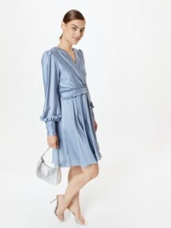 SWING Cocktailjurken Cocktailjurk Dames Smoky Blue -Mode Jurk Winkel e5581d533a5f0e4bbf2a863bb0225177