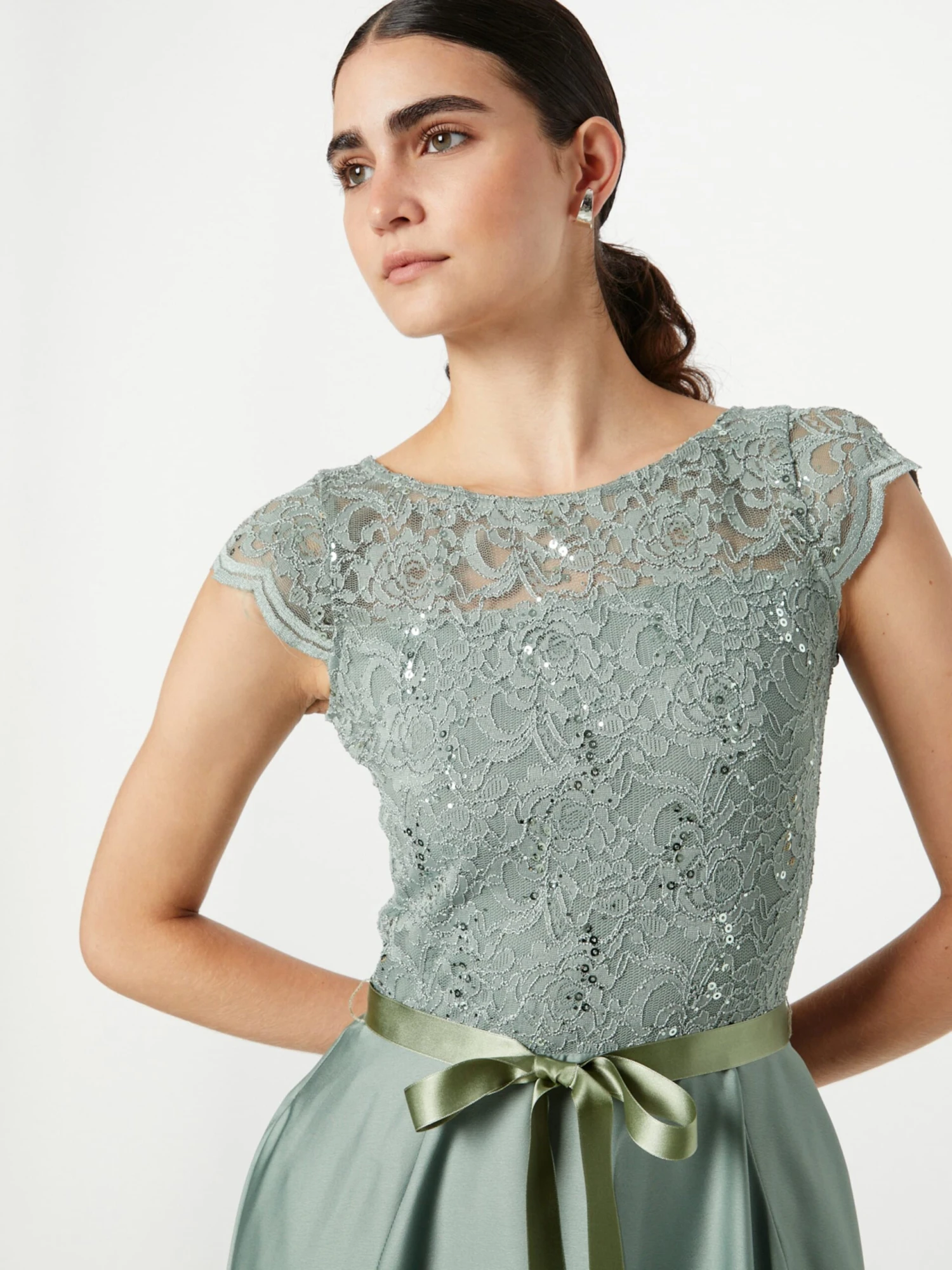 SWING Avondjurken Avondjurk Dames Pastelgroen / Lichtgroen 4 SWING Avondjurken Avondjurk Dames Pastelgroen / Lichtgroen - Afbeelding 2